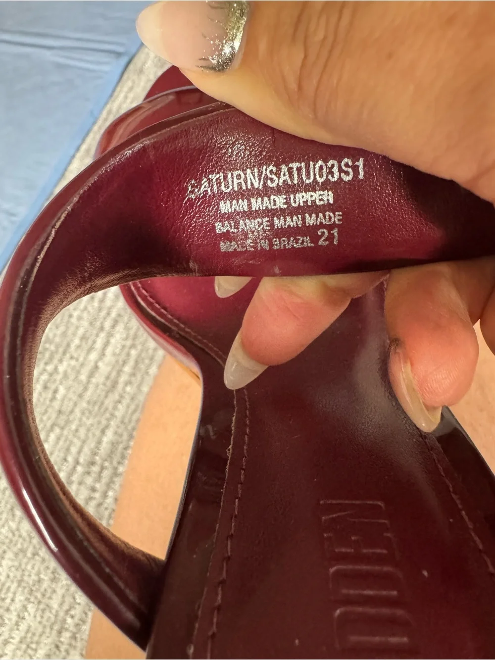 Steve Madden Burgundy Patent Double-Band Stiletto Mules - Picture 9 of 9